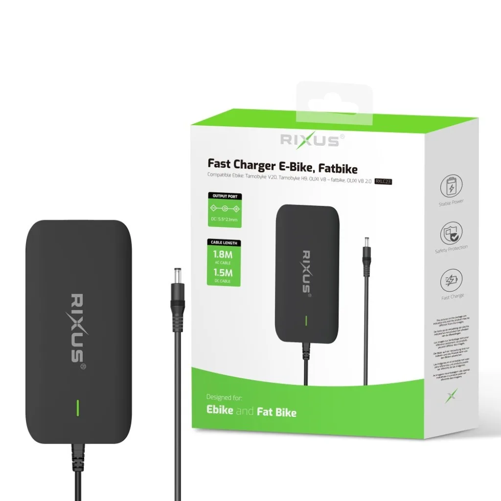 Rixus Fast Charger For Fatbike Ouxi V8,H9 oplader, sort, billede 4