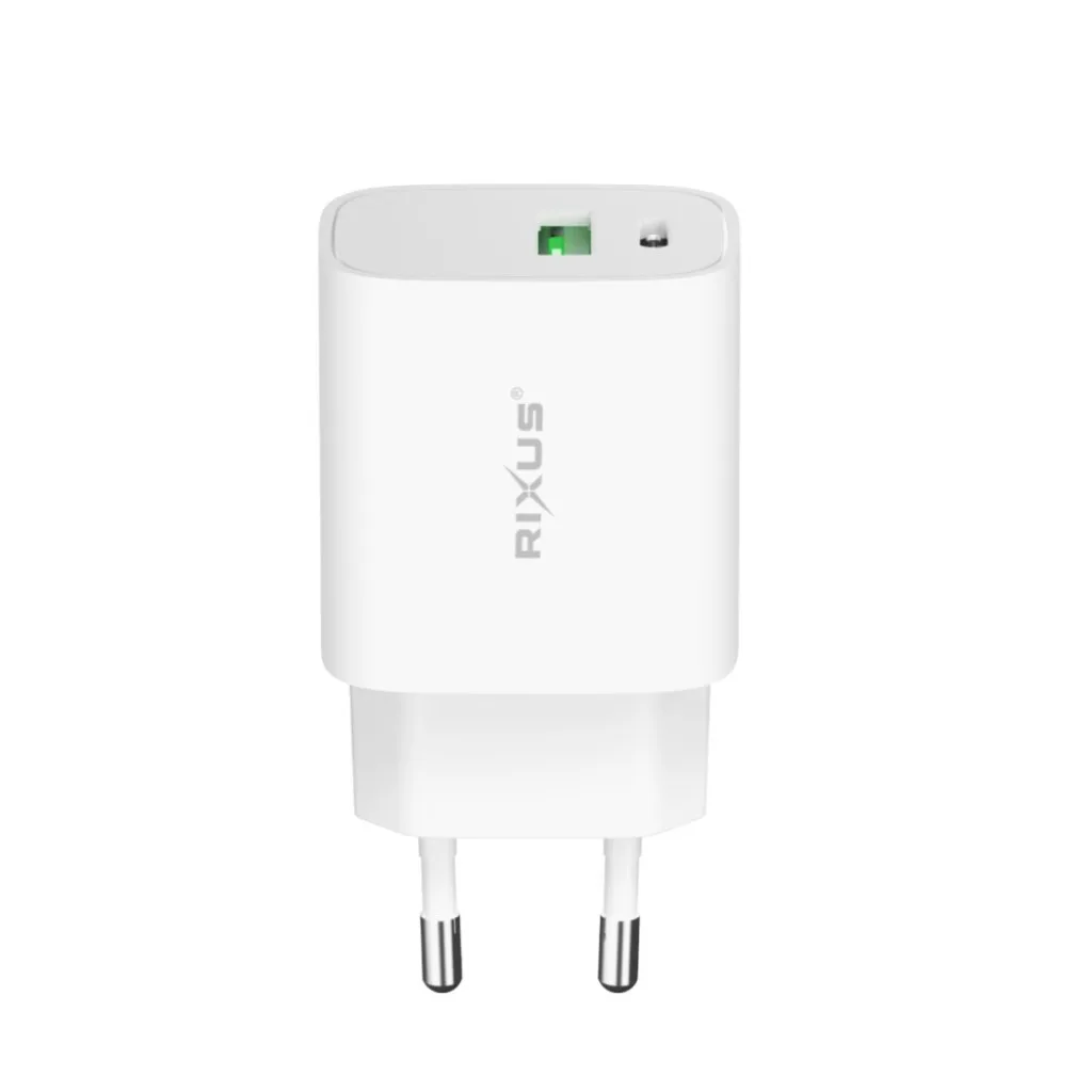 Rixus Adapter With USB-C To Lightning Connector Cable 1m 20W kabel, hvid, billede 3