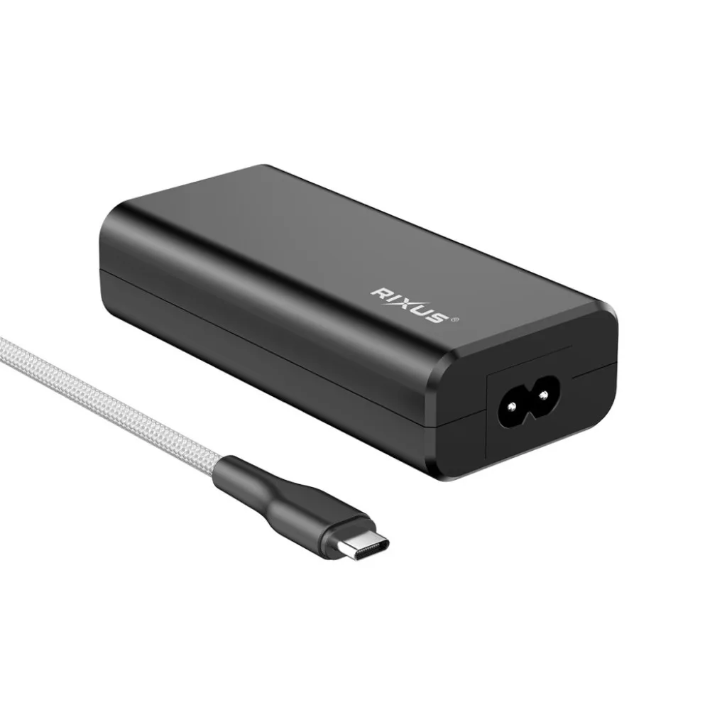 Rixus USB USB-C PD Power Charger 65W oplader, sort, billede 2