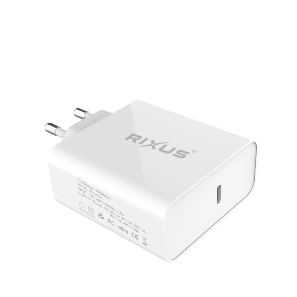 Rixus Universal USB-C Charger oplader, hvid, billede 3