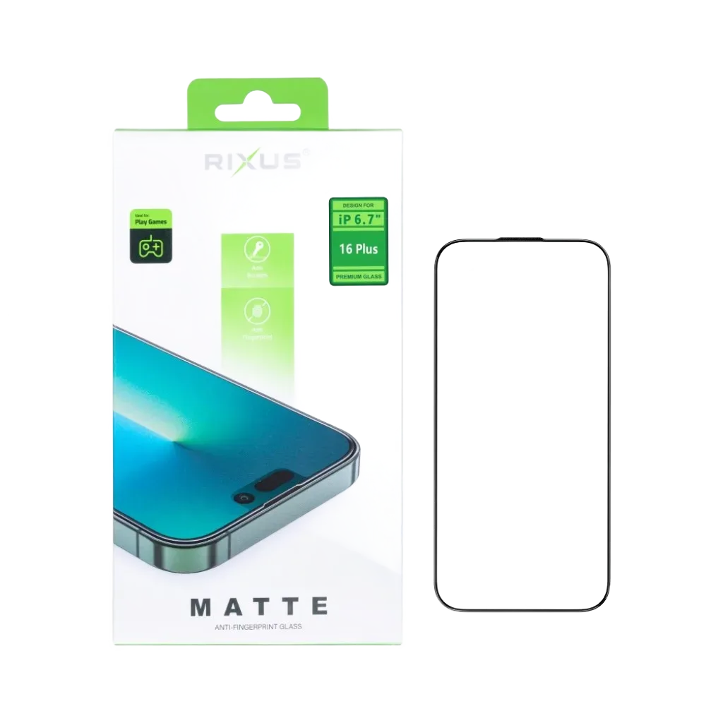 Rixus Matte beskyttelsesglas til iPhone 16 Plus