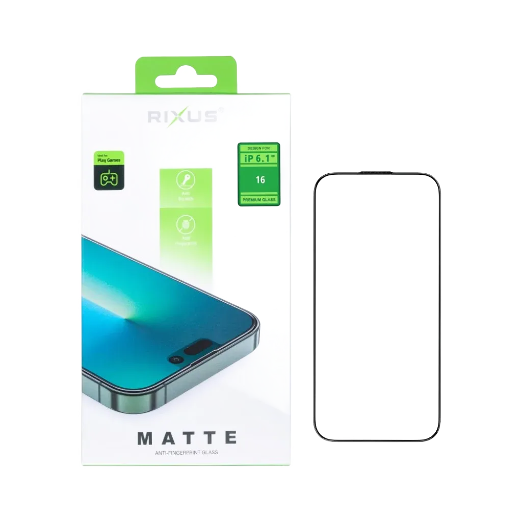 Rixus Matte beskyttelsesglas til iPhone 16