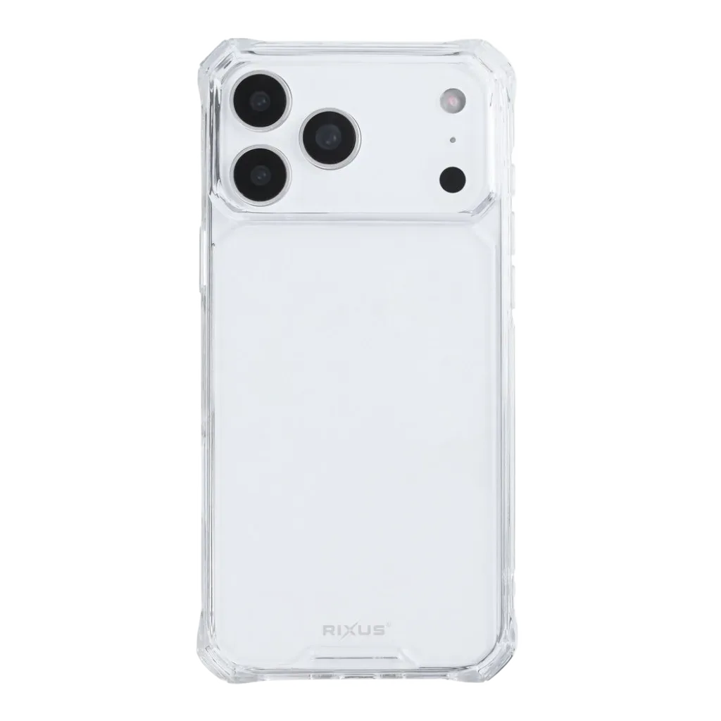 Rixus Armor-X Anti Shock cover til iPhone 17 Pro og 18 Pro, gennemsigtig