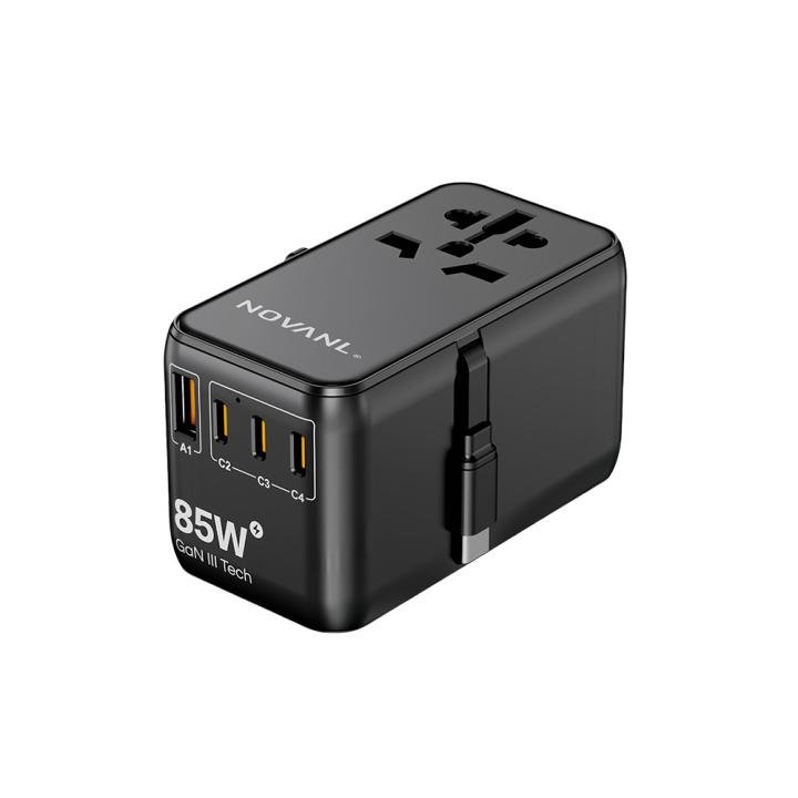 NOVANL WorldCharge Pro 85W (Incl. USB-C) Black billede 2