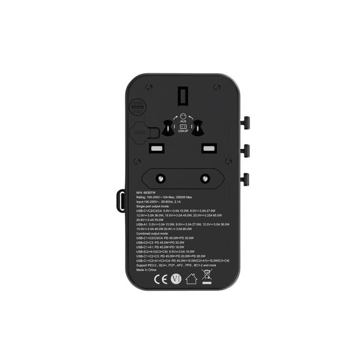 NOVANL WorldCharge Pro 85W (Incl. USB-C) Black billede 4