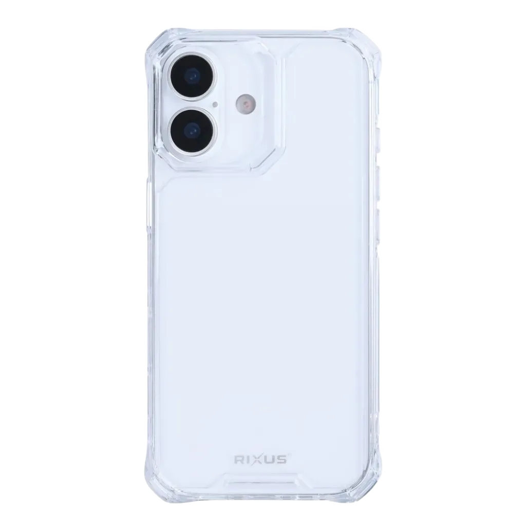 Rixus Armor-X Anti Shock cover til iPhone 16 Plus, gennemsigtig