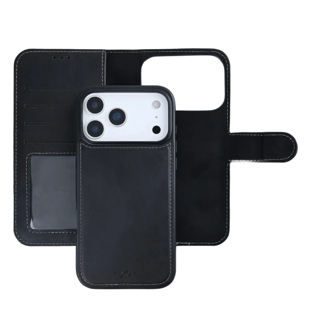 Rixus Duo pungcover med aftageligt cover med MagSafe til iPhone 17 Pro Max, sort