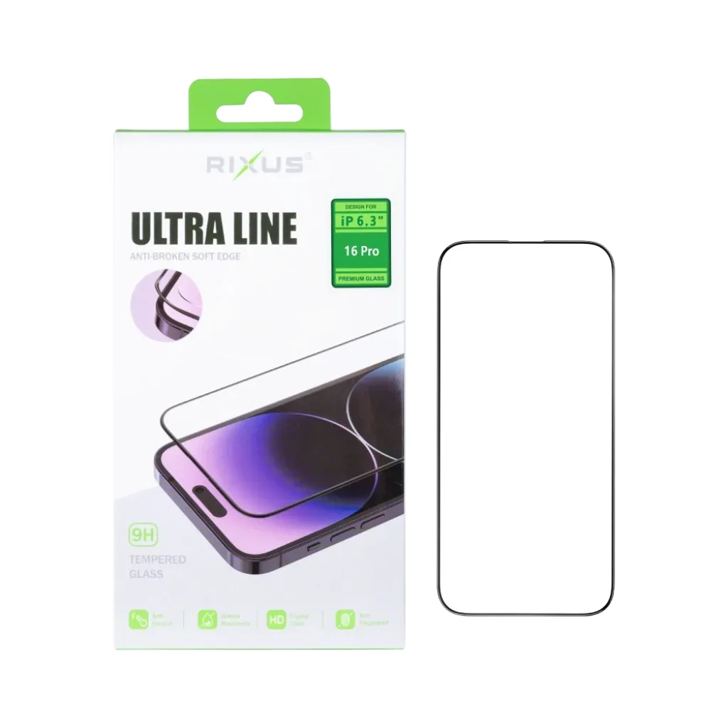 Rixus Clear HD Ultra Line beskyttelsesglas til iPhone 16 Pro