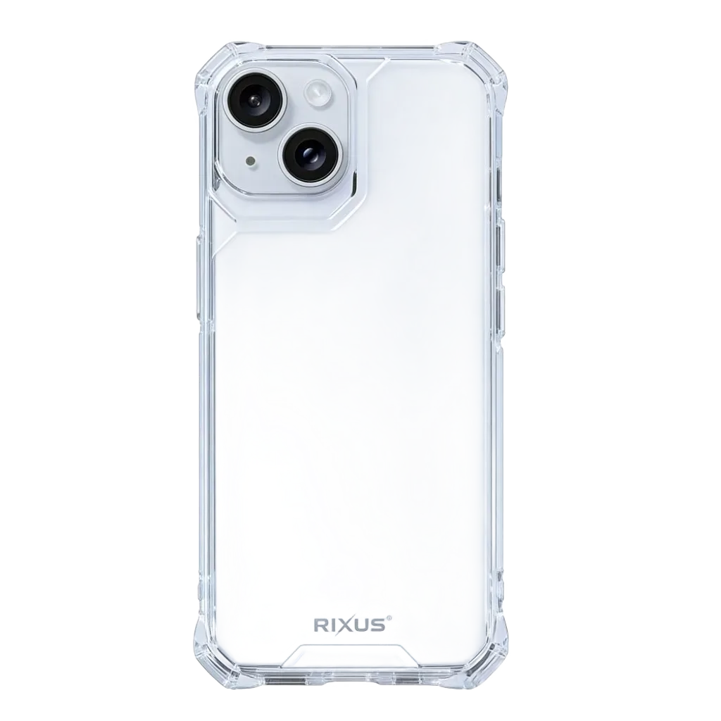 Rixus Armor-X Anti Shock cover til iPhone 15 Plus, gennemsigtig