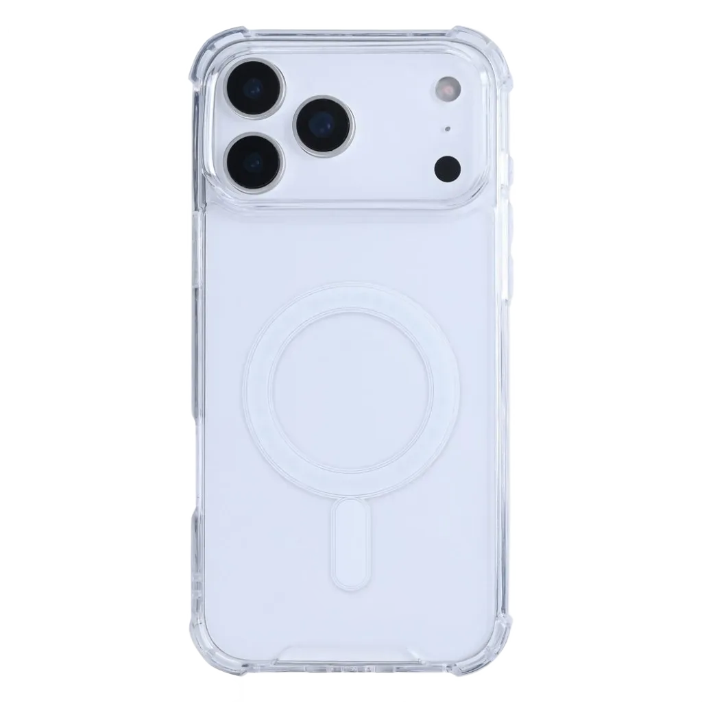 Rixus Anti-Burst cover med MagSafe til iPhone 17 Pro Max, gennemsigtig