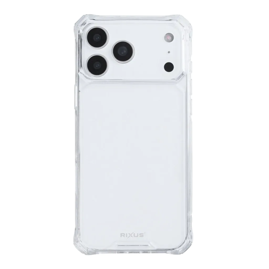 Rixus Armor-X Anti Shock cover til iPhone 17 Pro Max og 18 Pro Max, gennemsigtig