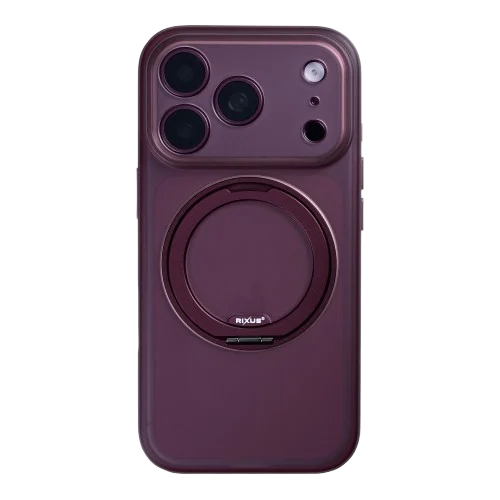 Rixus SnapGrip 360 Case For Apple iPhone 17 Pro, 18 Pro Deep Purple